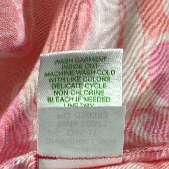 Lilly pulitzer Maya dress Womens Size XL Floral in tango Belted Rayon spring - Picture 11 of 11